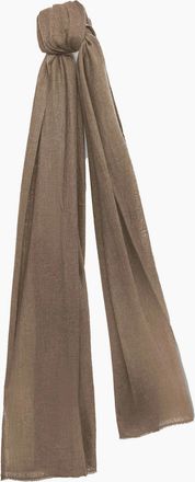 James Lakeland Womens Taupe 2-ply Cashmere Scarf - Brown