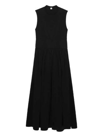Toteme sleeveless pleated maxi dress - women - Fabric - M - Black