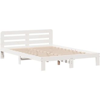 vidaXL Vidaxl - Estructura De Cama Sin Colch&oacute;n Madera De Pino Blanca 140x200 Cm