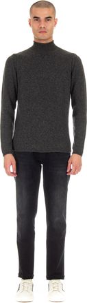 Roberto Collina Camel Wool Mock Neck Sweater
