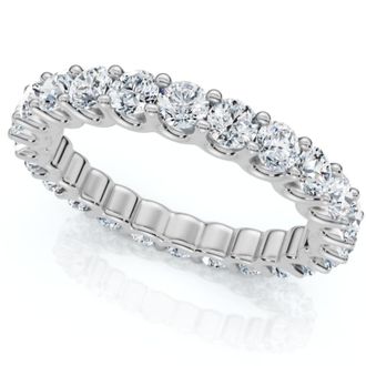 Pompeii3 1 1/2Ct Diamond Eternity Wedding Womens Ring 14k Gold or Platinum Lab Grown