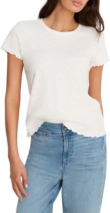 Nic+Zoe Geometric Lace T-Shirt in Paper White at Nordstrom, Size Xx-Large