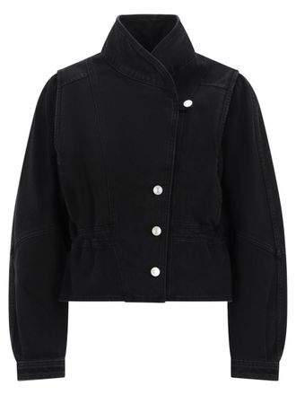 Isabel Marant Black Solid Mock Collar Jacket