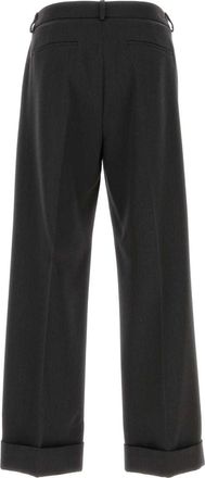 Valentino Garavani Mens Charcoal Wool Pant Antracite Exterior: Virgin Pantaloni Trousers