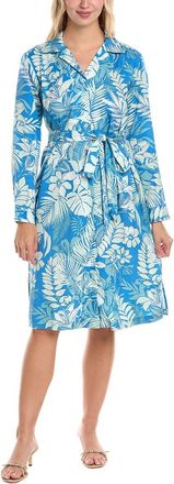 Tori Richard Rhapsody In Blue Hadleigh Shirtdress