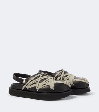 Rick Owens Megalace leather mules
