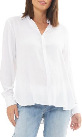 Ripe Clara Button Down Maternity Shirt in White at Nordstrom, Size X-Large