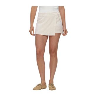 Tommy Jeans TJW Linen Skort - Dames - Rokken - Beige - Maat: XS Linnen