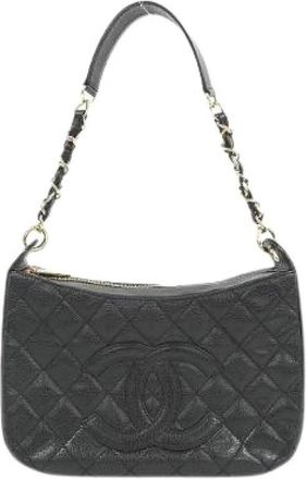 Chanel Pre-owned Caviar Skin Schoudertas - Dames - Vintage Schoudertas - Zwart - ONE Size - Leer - Vintage
