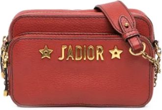 Dior Pre-owned Vintage Crossbody Tas - Dames - Vintage Schoudertas - Rood - ONE Size - Leer - Vintage