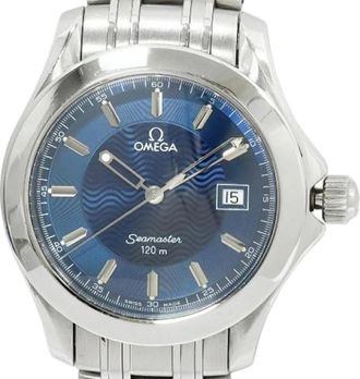 Omega Pre-owned Seamaster roestvrijstalen horloge 2511.81 - Heren - Vintage Horloges - Blauw - ONE Size - Vintage