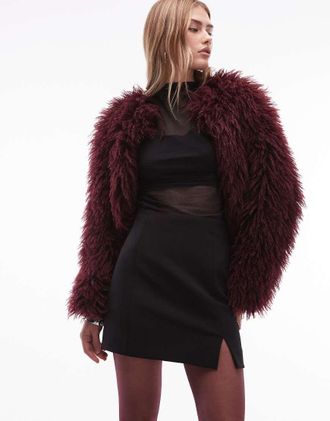 & Other Stories Minigonna nera con spacco laterale-Nero