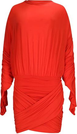 Magda Butrym Abito corto a maniche lunghe - Rosso