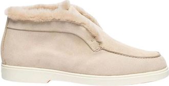 Santoni Fortune Desert Boot - Dames - Schoenen - Beige - Maat: 40 EU Su&egrave;de