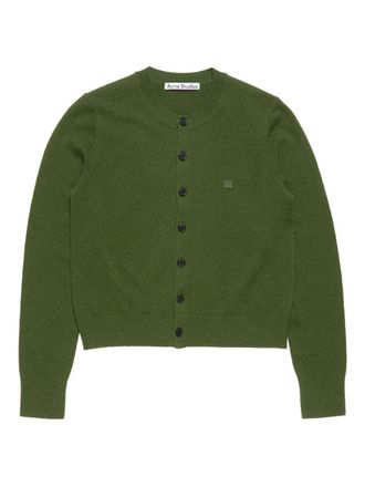 Acne Studios buttoned cardigan - women - Wool/Yak - S - Green
