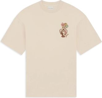 Dr&ocirc;le de Monsieur Vase Havana T-shirt - Heren - T-shirts - Beige - L - Katoen - Tops