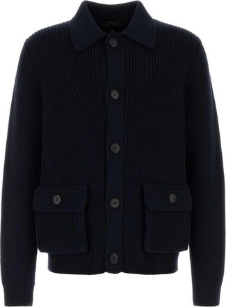 Prada Midnight Blue Wool Cardigan