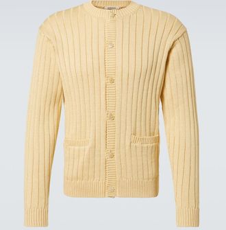 Auralee Cardigan in cotone a coste