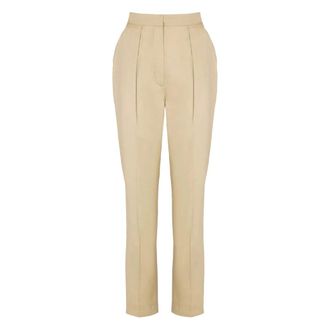 Balmain Cropped Trousers, female, Beige, Size: XS Cropped Trousers