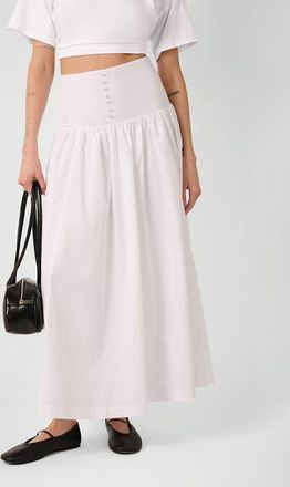 WeWoreWhat Drop Waist Maxi Skirt in Classic White at Nordstrom, Size Xx-Large