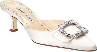 Manolo Blahnik Mayjou 50 Satin Mule