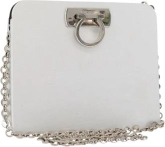 Ferragamo Pre-owned Roestvrij Staal Schoudertas - Dames - Vintage Schoudertas - Wit - ONE Size - Vintage