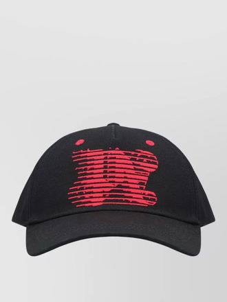 Palm Angels racing monogram baseball cap curved brim