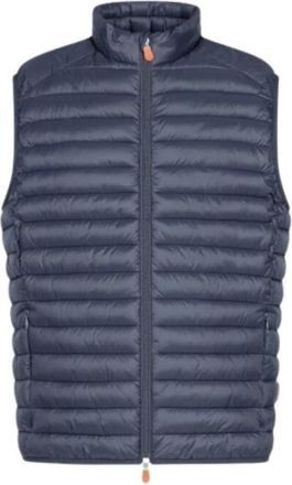 Save The Duck Blauw Gewatteerd Mouwloos Jack - Heren - Bodywarmers - Blauw - 3XL - Jassen