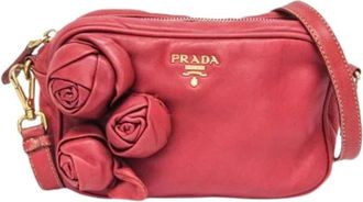 Prada Pre-owned Nappa Rose Bp 0166 Schoudertas - Dames - Vintage Schoudertas - Roze - ONE Size - Leer - Vintage