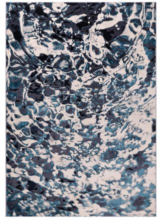 Novatrend Alfombra moderna sal&oacute;n Azul 160x230 cm