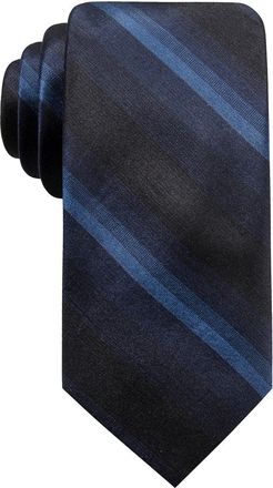 Ryan Seacrest Distinction Mens Leigh Silk Striped Neck Tie Black O/S