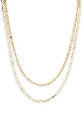 Nordstrom Rack Demi Fine 2-Pack Chain Necklaces in Gold at Nordstrom Rack