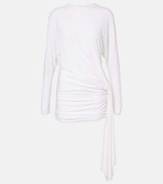 CHRISTOPHER ESBER Side Cowl draped jersey minidress