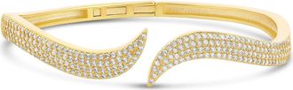 SHYMI Pav&eacute; Curl Cuff Bracelet in Gold at Nordstrom