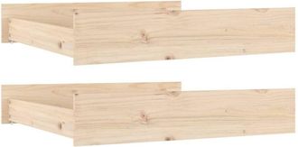 vidaXL Bed Drawers 2 pcs Solid Wood Pine Vidaxl