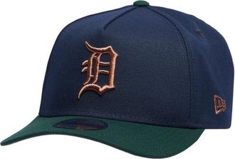 New Era Womens Detroit Tigers Tigers 9FORTY A-Frame Cap - Adult Navy/Green/Bronze