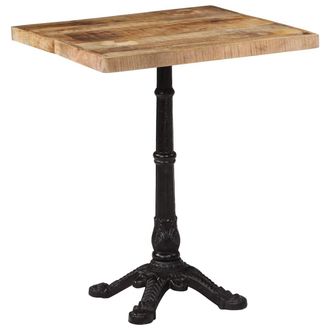 vidaXL Vidaxl - Mesa De Bistr&oacute; Madera De Mango Rugosa 60x60x77 Cm