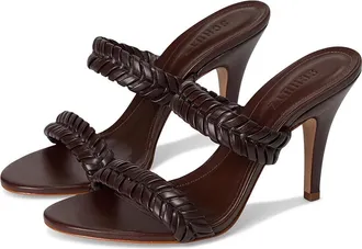 Schutz Cipri Mule Womens Sandals Chestnut Brown : 10.5 M, Leather