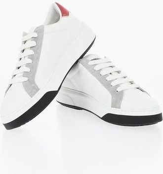 Dsquared2 Leather Low-Top Sneakers BUMPER with Contrast Details size 45