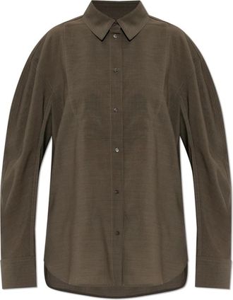 Jacquemus Citta Shirt - Dames - Overhemden - Groen - S - Wol - Overhemden