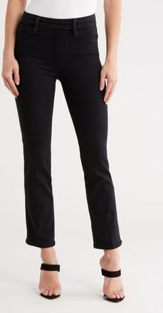 Good American Power Stretch Pull-On Ankle Straight Leg Jeans in Black001 at Nordstrom Rack, Size 4X-Large