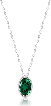 MAX + STONE 14k Yellow or White Gold 7mm Round Pendant Necklace with 18 Inch Cable Chain