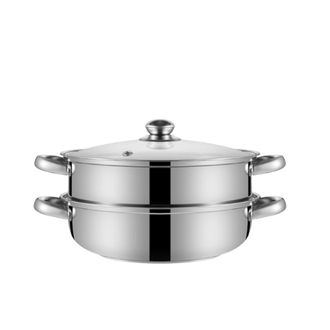 OEM 1 Vaporera De Doble Pared, Acero Inoxidable, Tapa De Vidrio, Gran Capacidad, Utensilio De Cocina Multifuncional