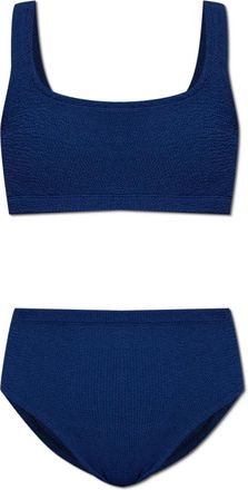 Hunza G Patricia Tweedelig Zwempak - Dames - Bikinis - Blauw - ONE Size - Tweed - Badmode