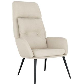 Nova vidaXL Poltrona Rilassante Crema in Similpelle Scamosciata