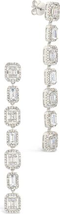 Sterling Forever Nancy CZ Drop Stud Earrings