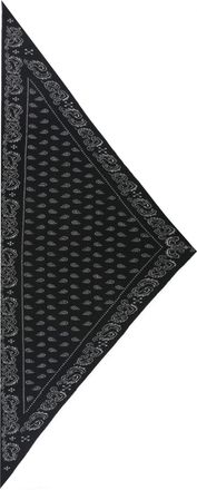 Guest In Residence Black Grey Triangular Bandana Print Scarf