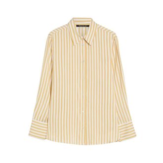 Pennyblack Shirts, female, Yellow, Size: 2XS Striped Viscose Twill Shirt