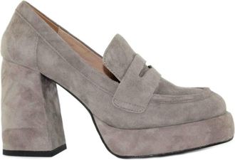 Bibi Lou Grijze Su&egrave;de Mocassin - Dames - Pumps - Grijs - 41 EU - Su&egrave;de - Schoenen