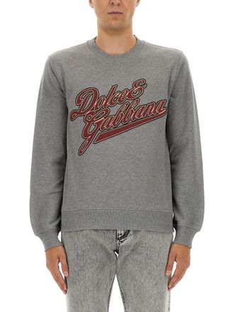 Dolce & Gabbana Grey Crew Neck Sweatshirt